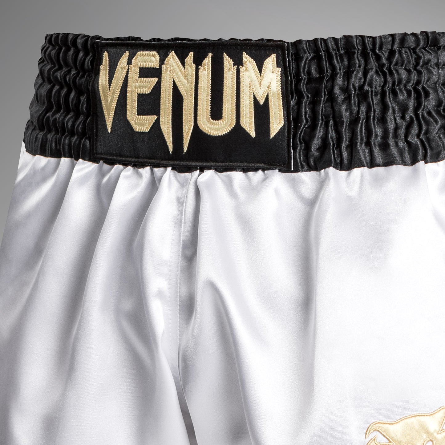 Venum Classic Muay Thai Short - White/Gold/Black