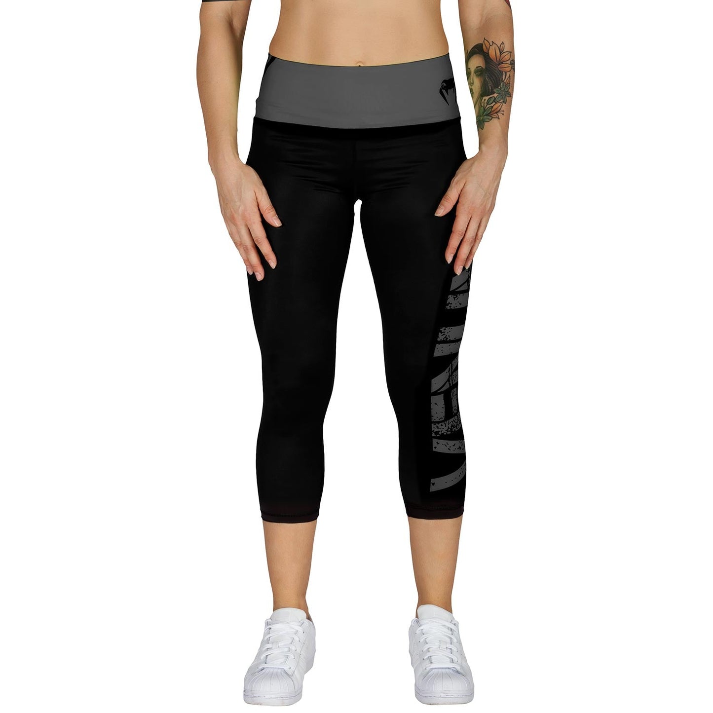 Venum Power Cropped Leggings - Black/Grey