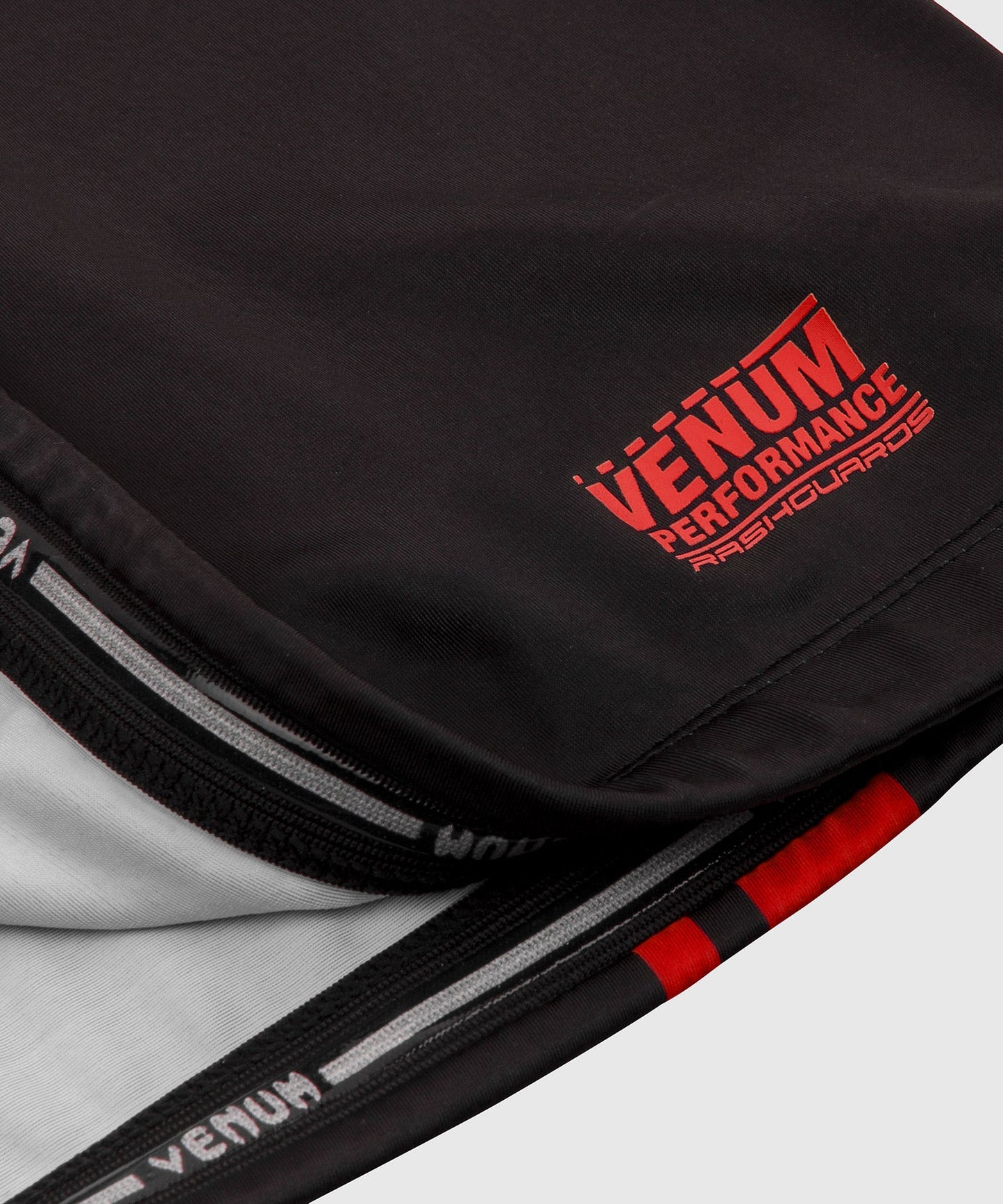 Venum Logos Rashguard - Short Sleeves - Black/Red