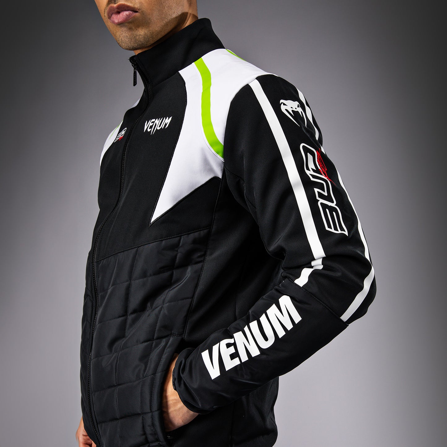 Venum x Bud Racing Men’s Jacket - Black/White/Lime Green