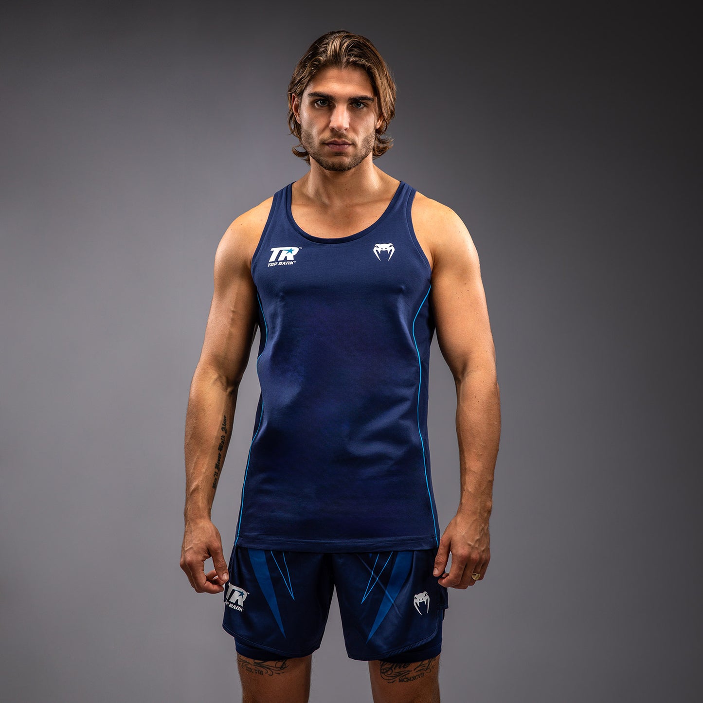 Venum x Top Rank Original Men's Tank Top - Navy Blue
