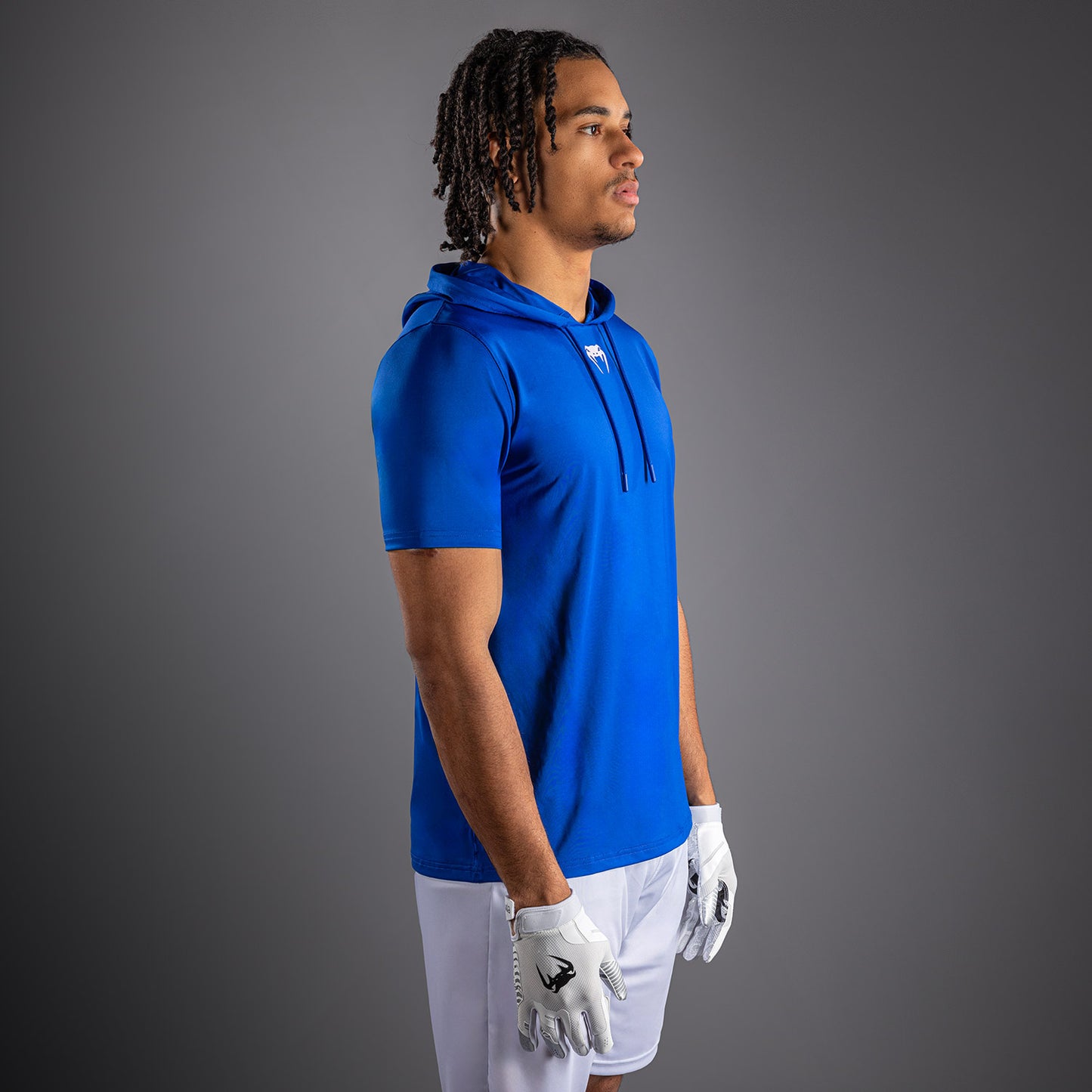Venum Elite Short Sleeve Dry-Tech Hoodie - Royal Blue