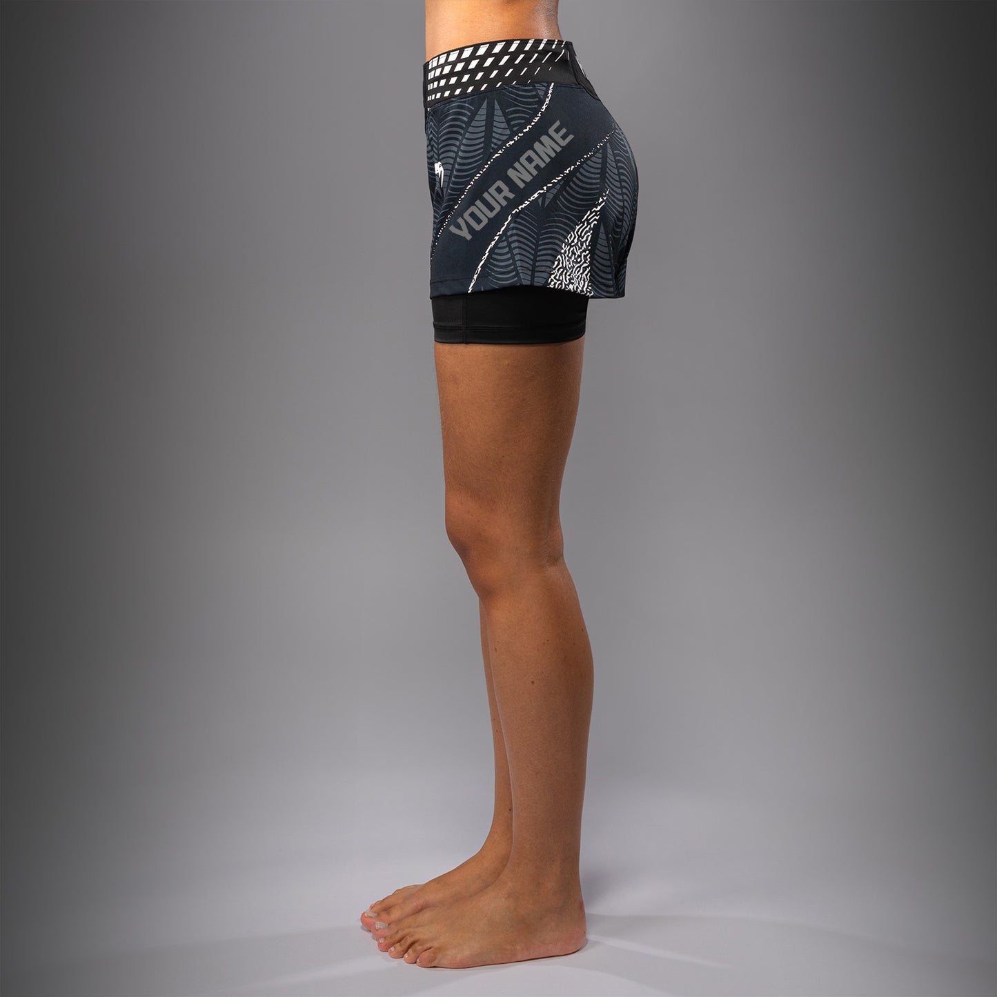 Women's UFC Zenith by Venum Black Authentic Short Fit Fight Short Personalized