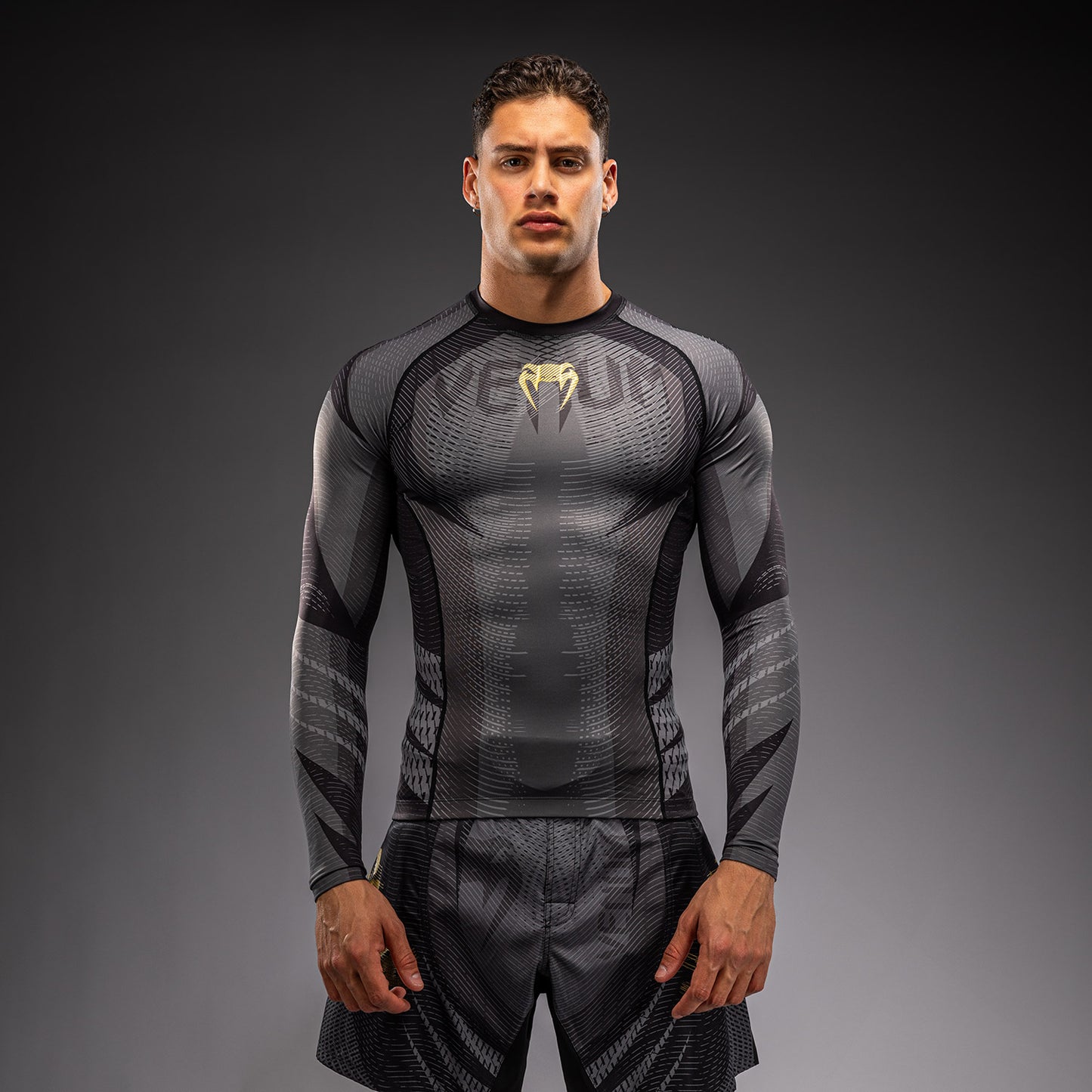 Venum Galactic 3.0 Long Sleeve Rashguard - Black/Gold
