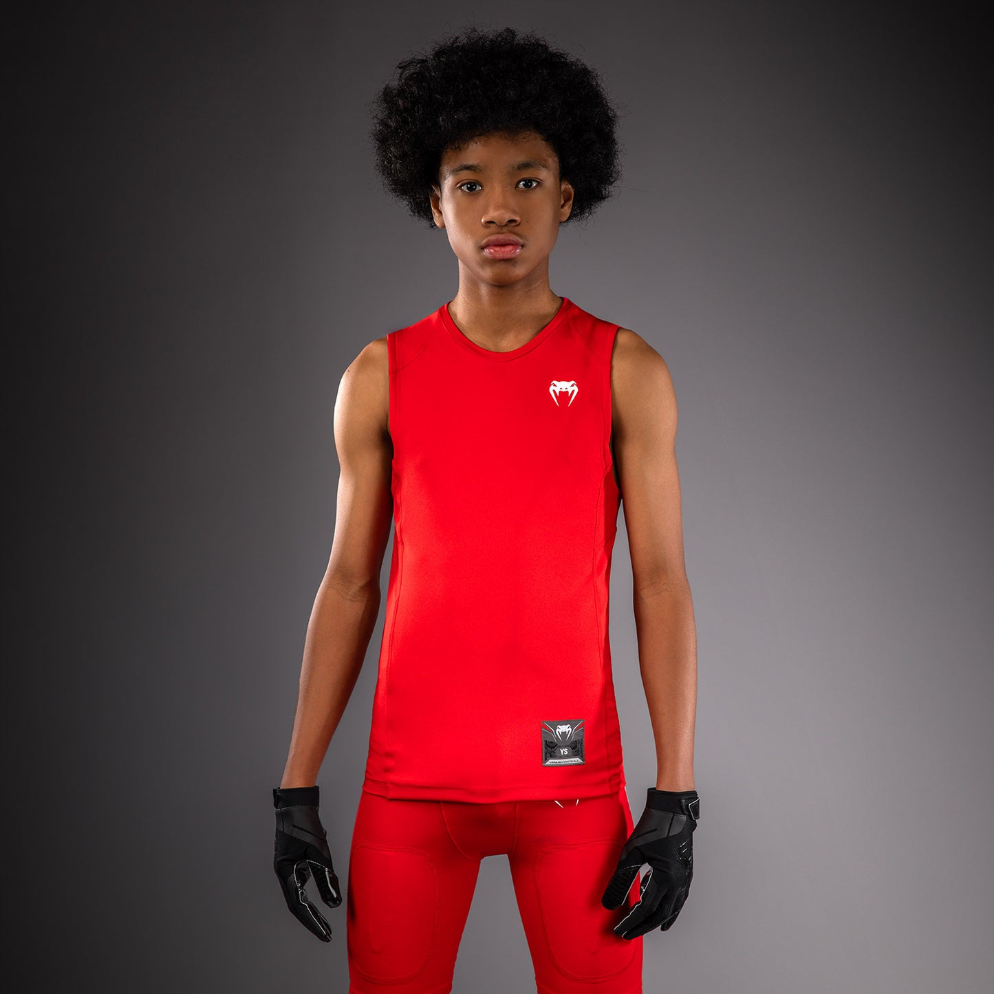Venum Elite Kids Football Sleeveless Compression Jersey - Red
