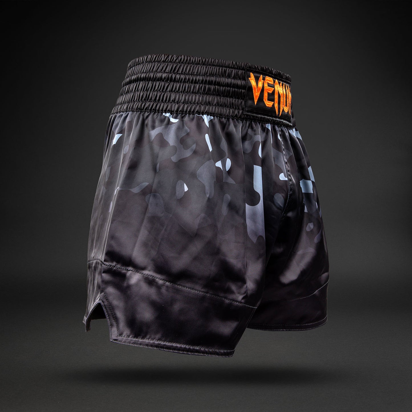 Venum Classic Muay Thai Shorts - Black Camo/Orange