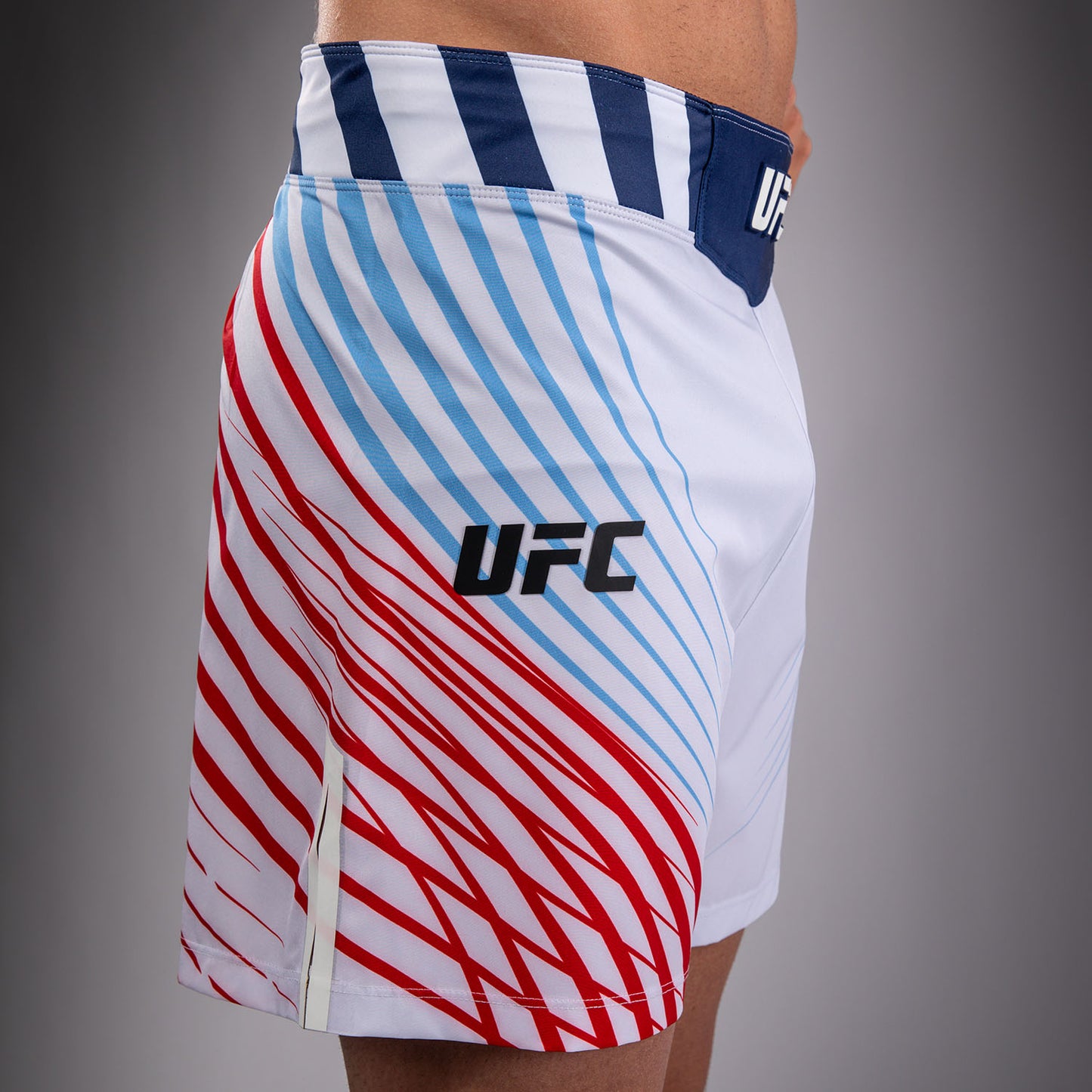 Men's Official UFC Freedom 250 by Venum White Authentic Fight Night Short Fit Fight Short