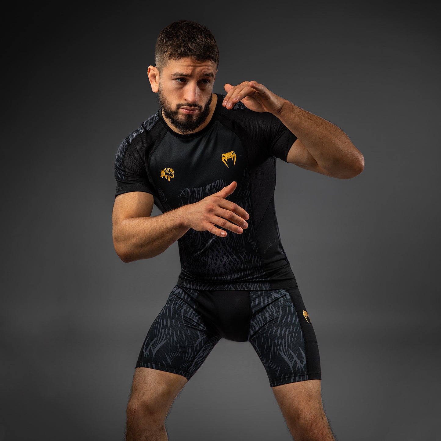Venum x Chimaev Short Sleeve Rashguard - Black/Grey