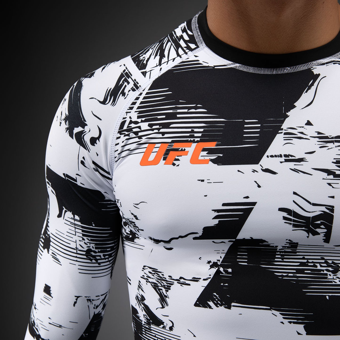 Men's UFC Zenith by Venum White Authentic Fight Week Performance Long Sleeve Rashguard