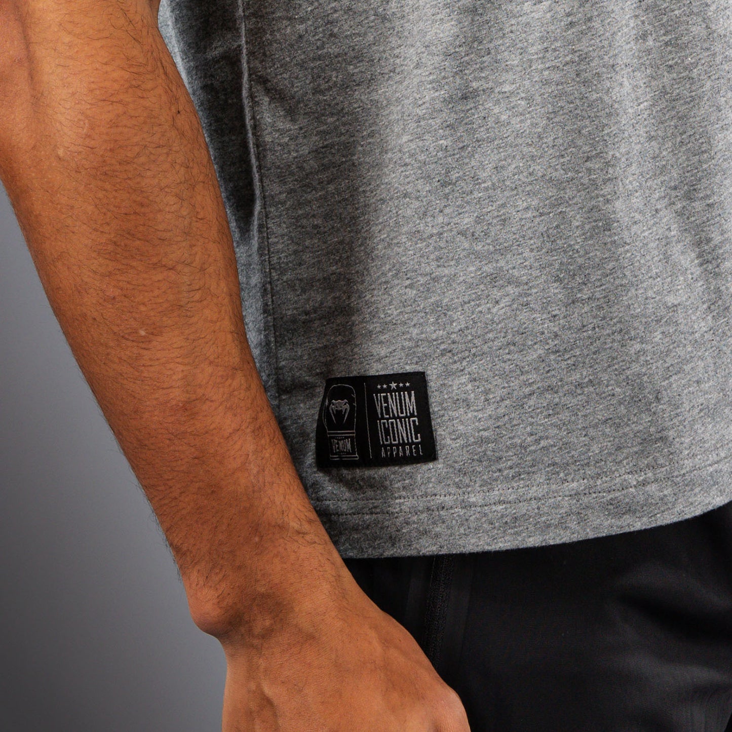 Venum Fight Icon Cotton T-Shirt - Light Heather Grey