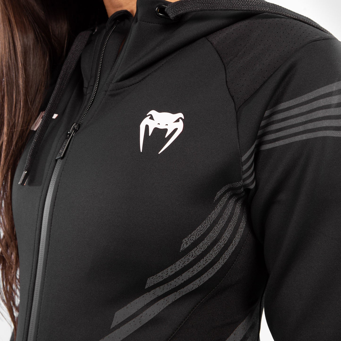 UFC Venum Authentic Fight Night Women's Walkout Hoodie - Black