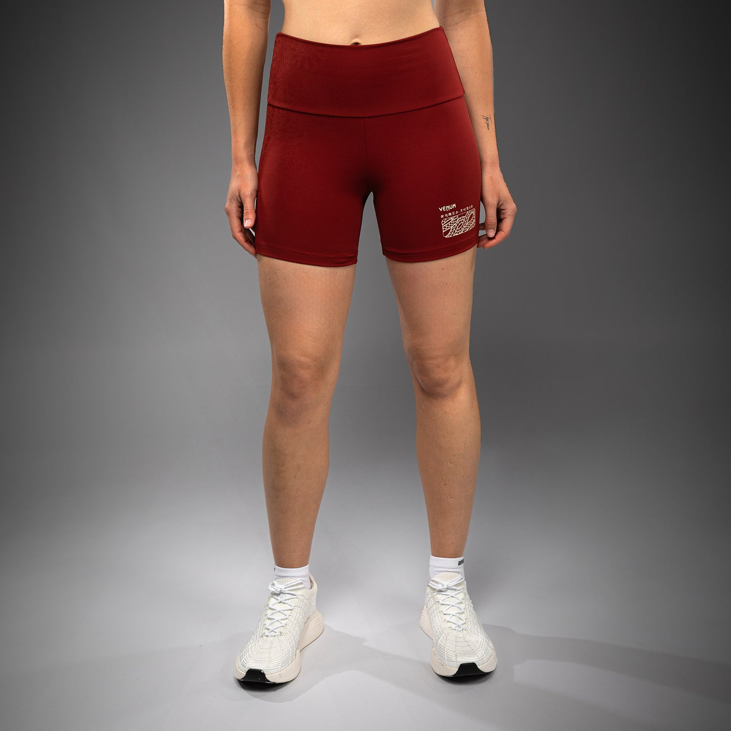 Venum Serpenti Women’s Vale Tudo Shorts - Burgundy/Ivory