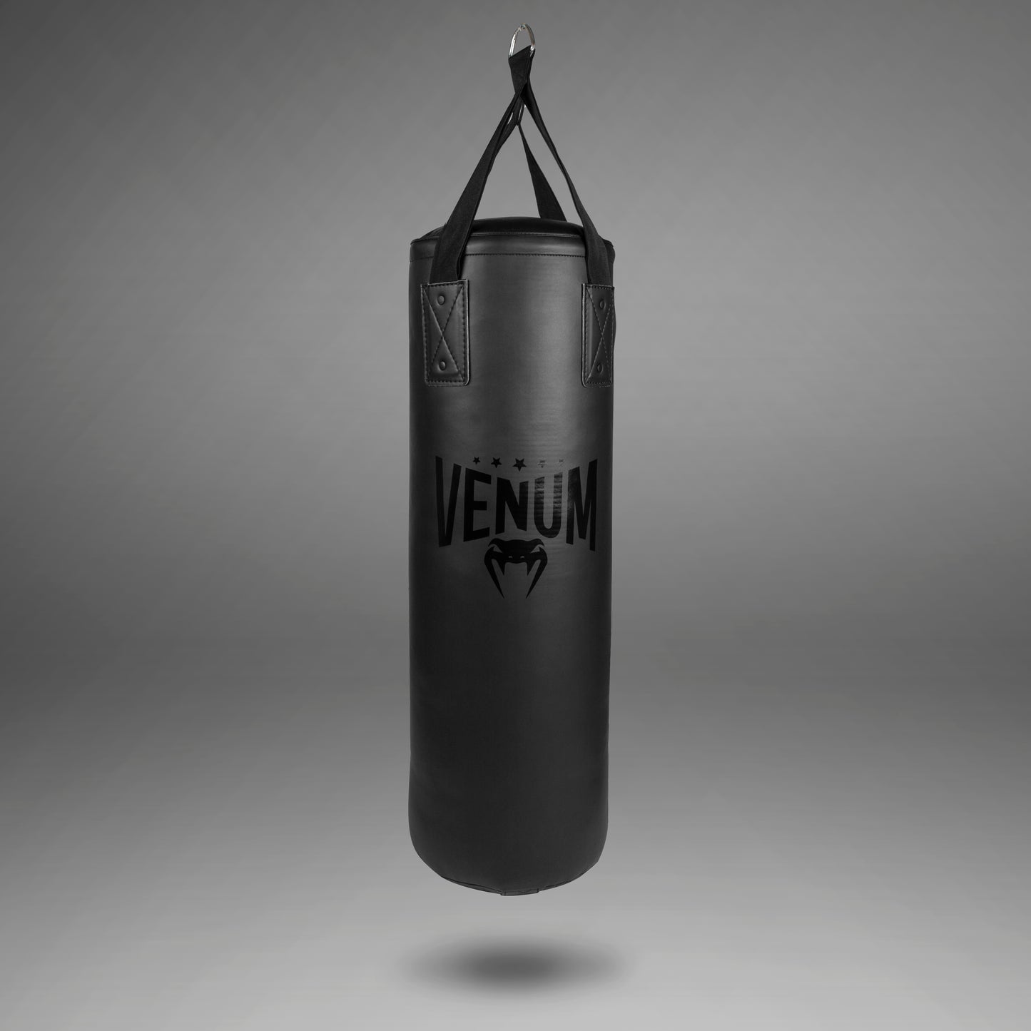 Venum Origins Punching Bag - Black/Black (ceiling mount included)