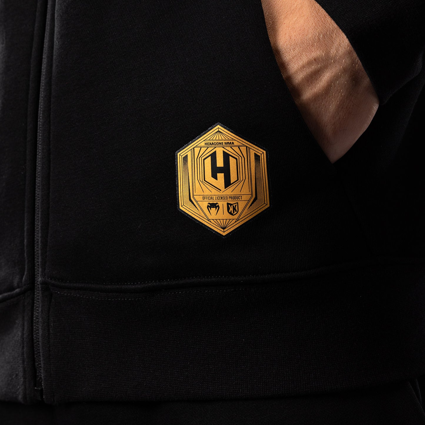 FK x Venum Hexagone MMA Hooded Jacket - Black/Gold