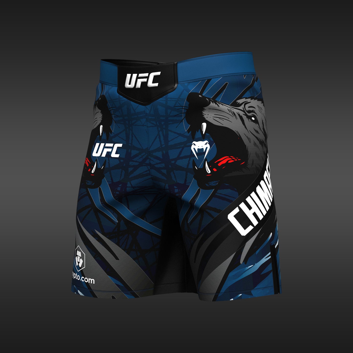 UFC Unrivaled by Venum Khamzat Chimaev Men's Long Fit Fight Short - Blue
