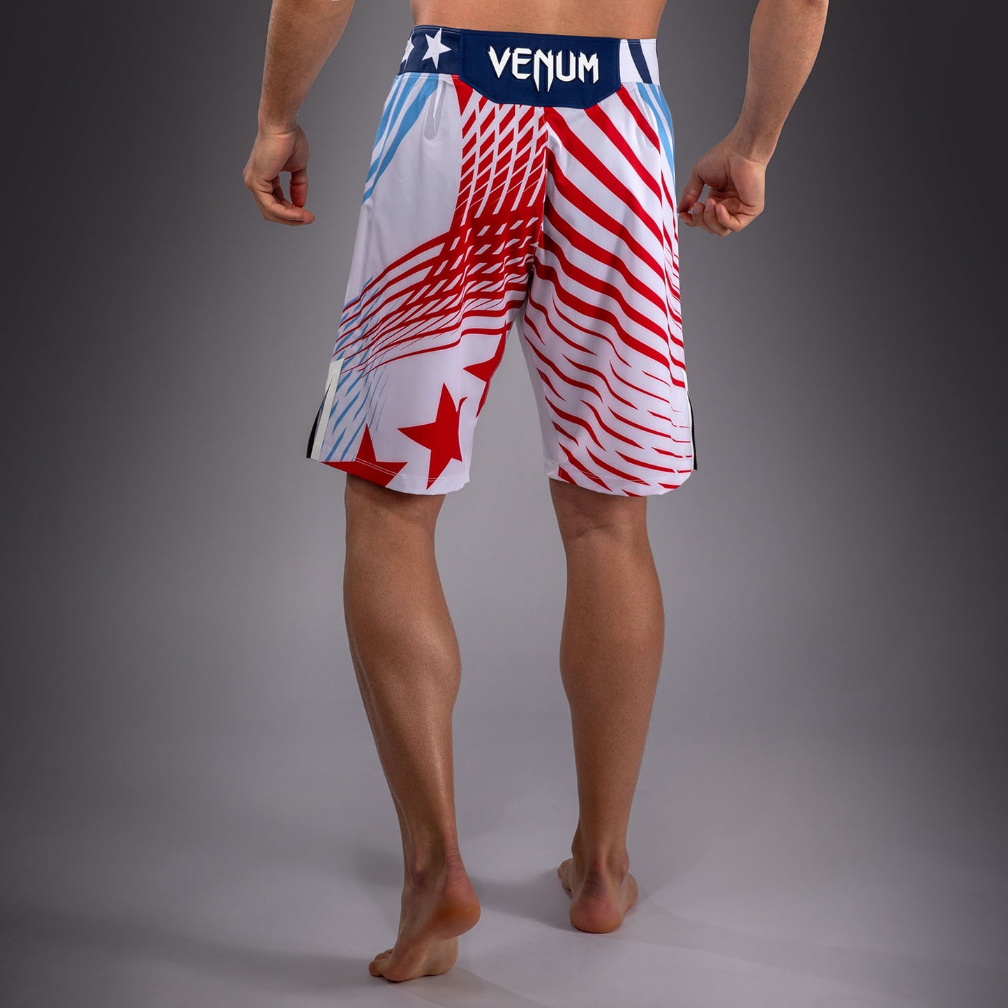 Men's Official UFC Freedom 250 by Venum White Authentic Fight Night Long Fit Fight Short