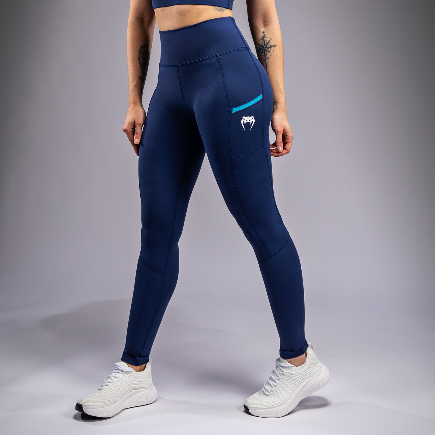 Venum x Top Rank Original Women's Full-Length Leggings - Navy Blue