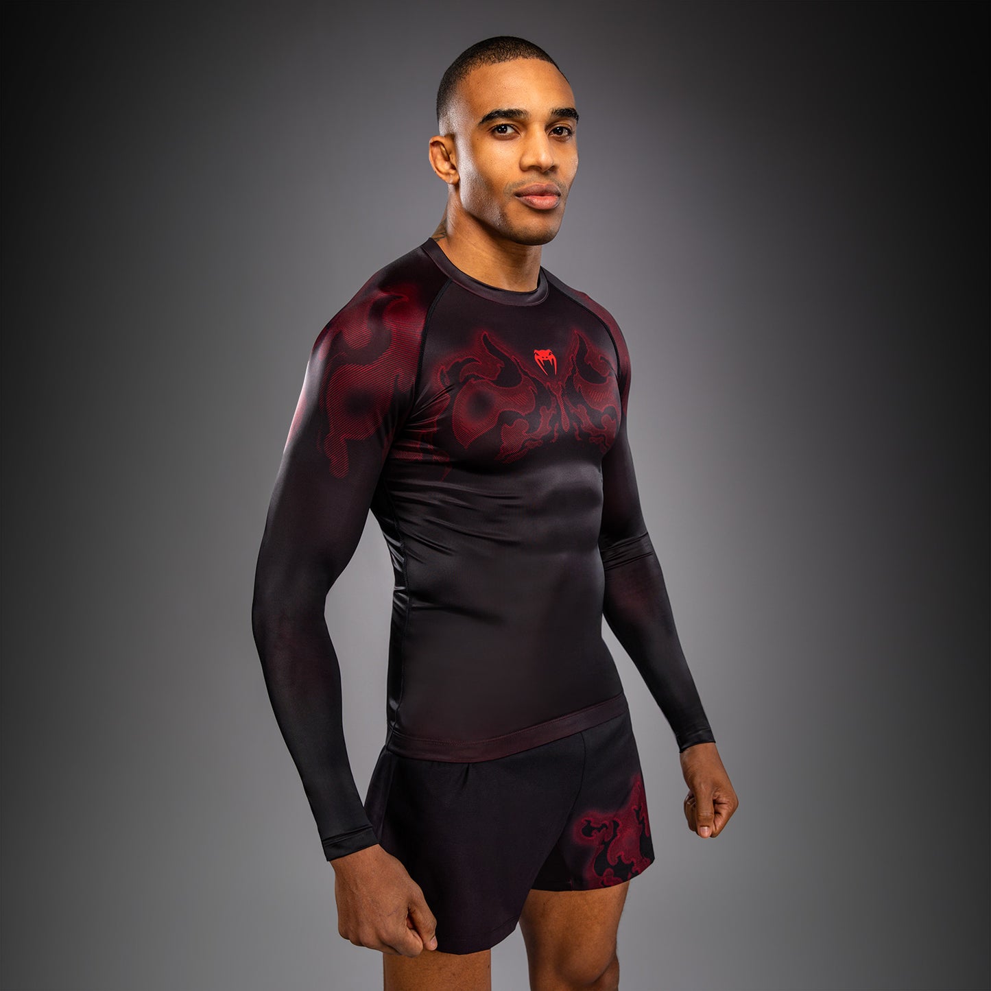 Venum Spectre Long Sleeve Rashguard - Black/Red