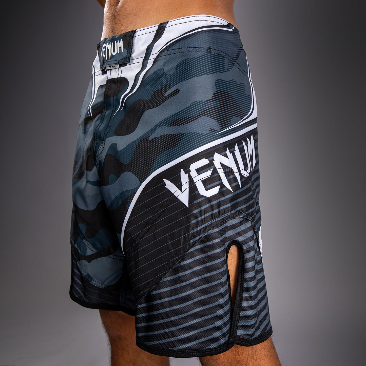 Venum Camo Hero Fight Shorts - Dark Navy/Blue