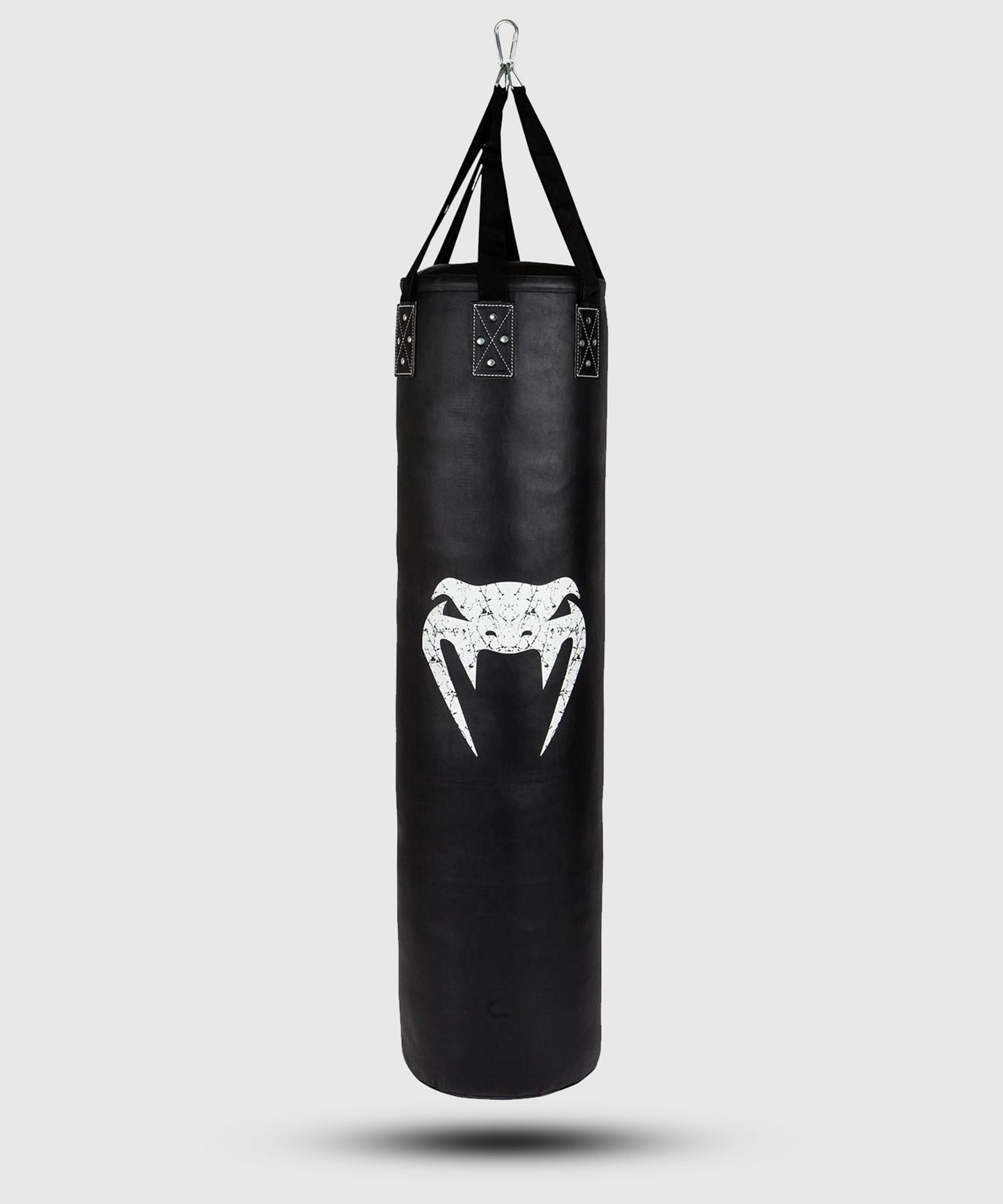 Venum Challenger Heavy bag + Ceiling Hook - Black/White - Filled - 150cm