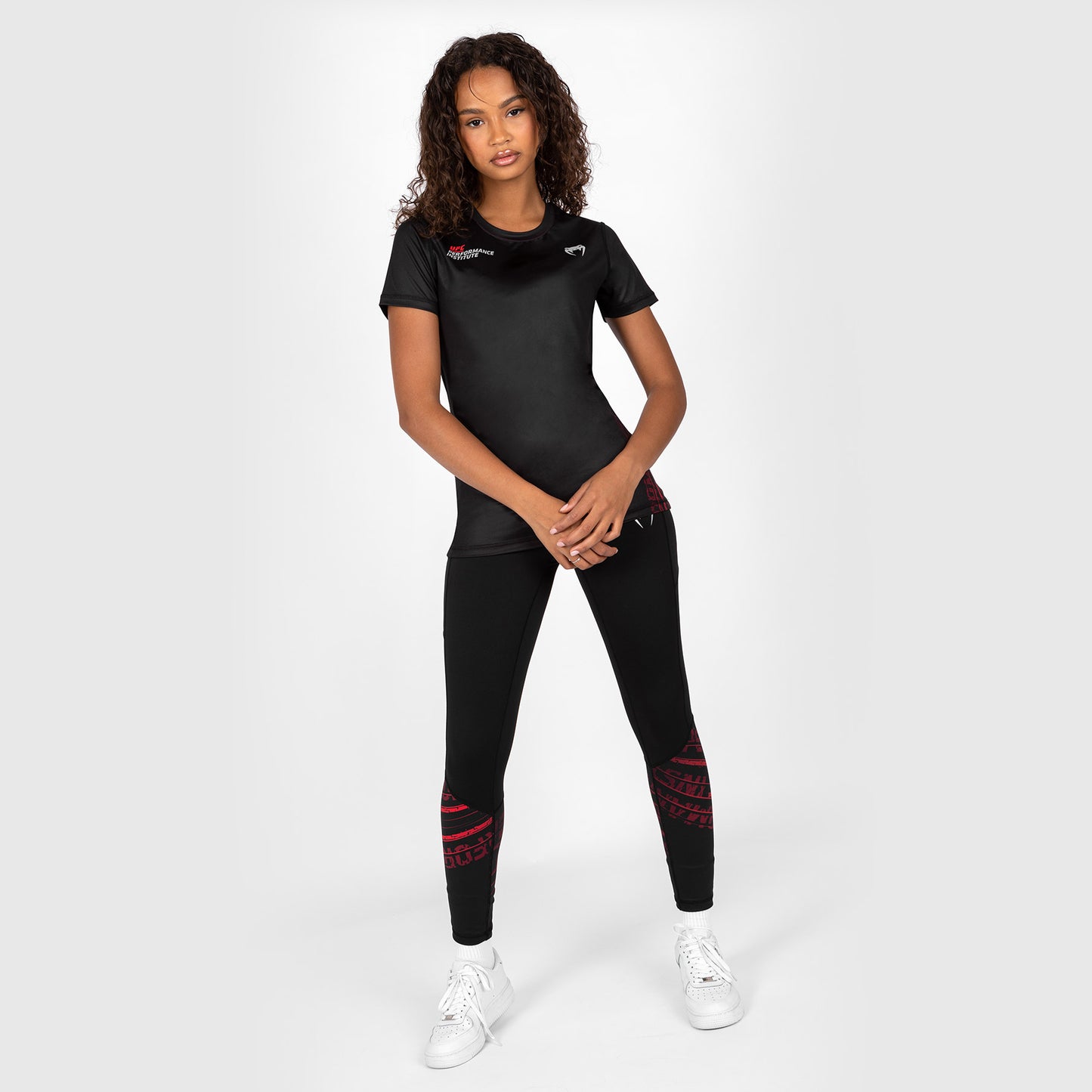 UFC Venum Performance Institute 2.0 Women’s Dry-Tech Shirt - Black/Red