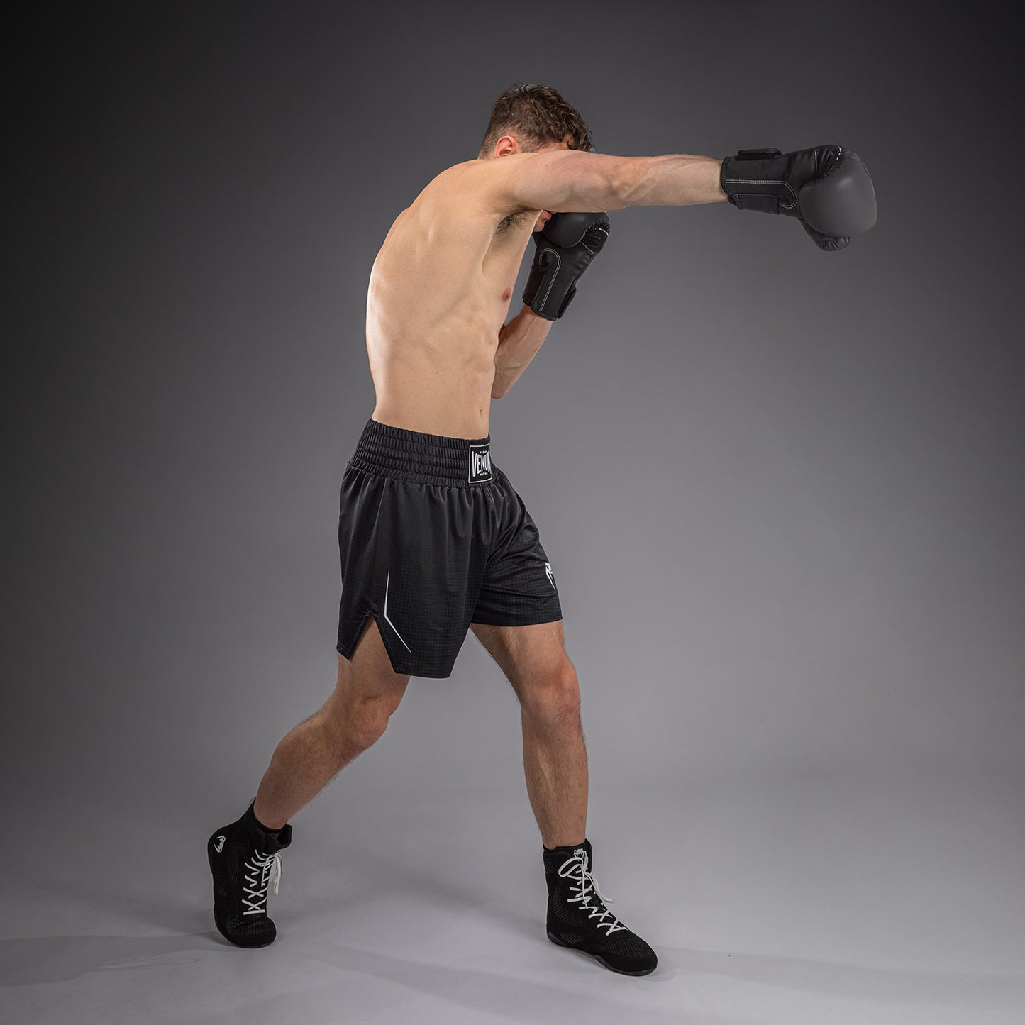 Venum Stealth Boxing Shorts - Black/White