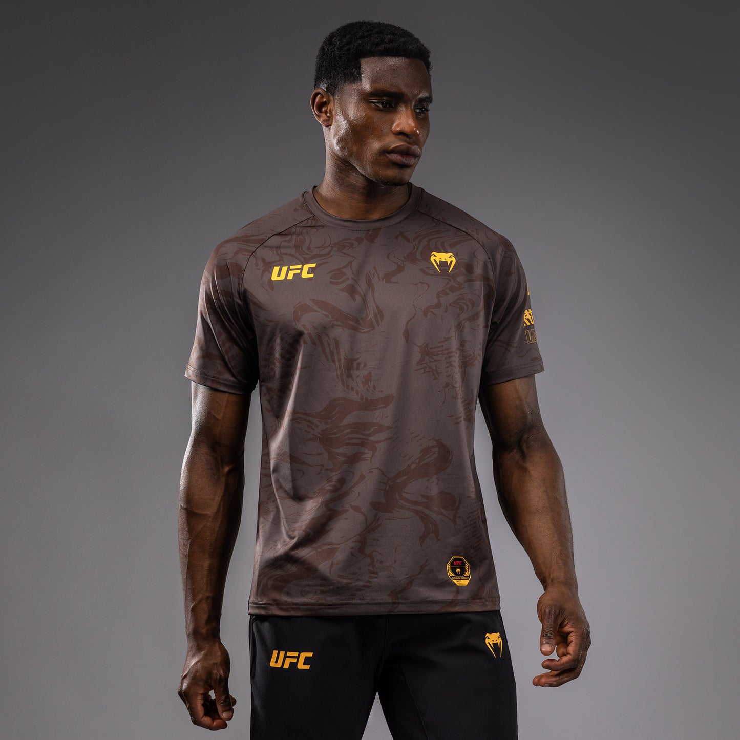 UFC Fusion by Venum Fight Week Men’s Dry-Tech T-Shirt - Earthen Brown