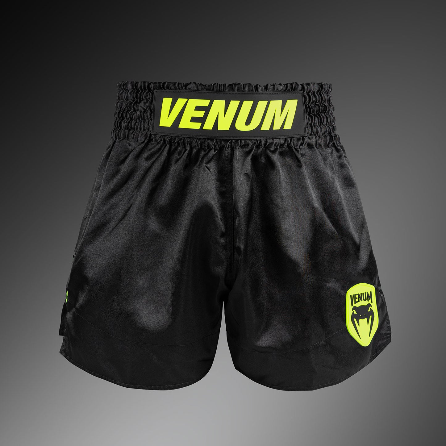 Venum Classic Evo Muay Thai Shorts - Black/ Neon Yellow