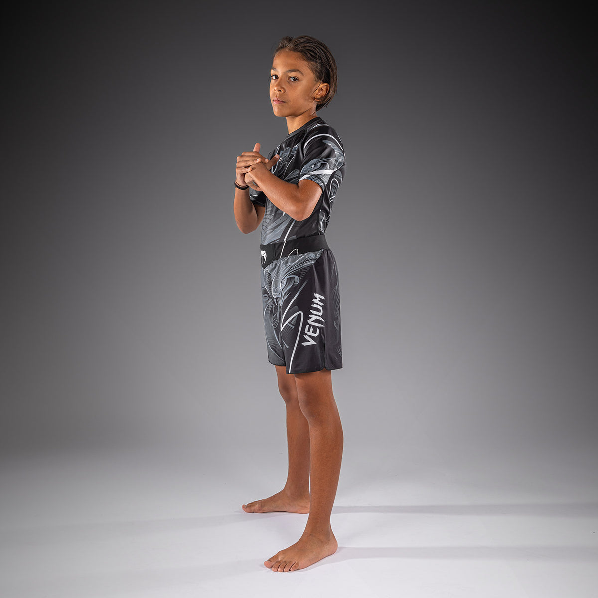 Venum Crimson Viper 2.0 Kids Fightshorts - Black/Grey