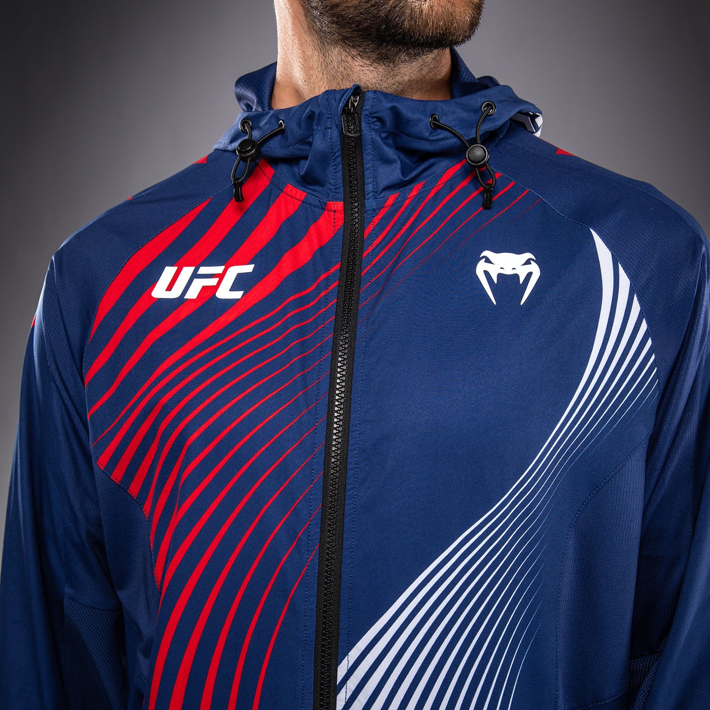 Men's Official UFC Freedom 250 by Venum Blue Personalized Authentic Fight Night Walkout Hoodie