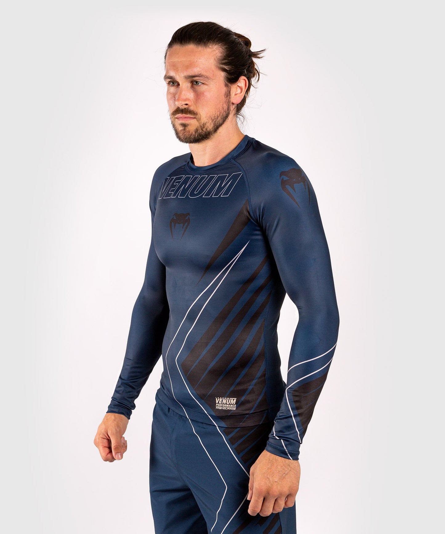 Venum Contender 5.0 Rashguard - Long sleeves - Navy/Sand