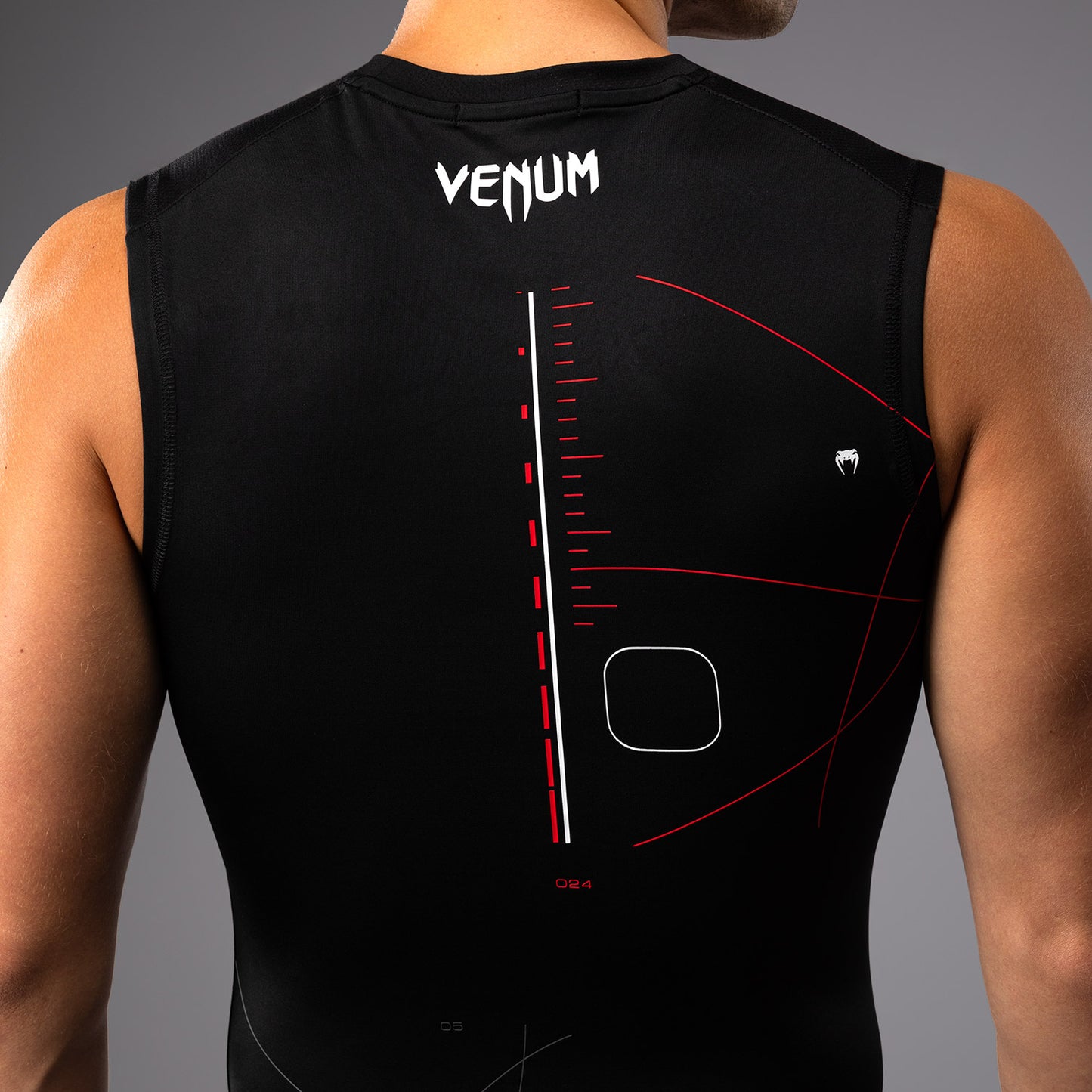 Venum Tactical XT Sleeveless Rashguard - Black/Fire Red