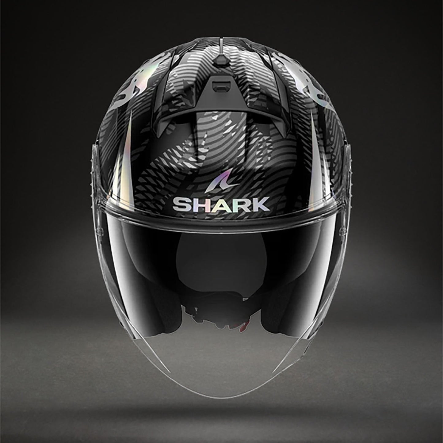 Venum x Shark SKWAL JET Motorcycle Helmet - Black Chrom Anthracite