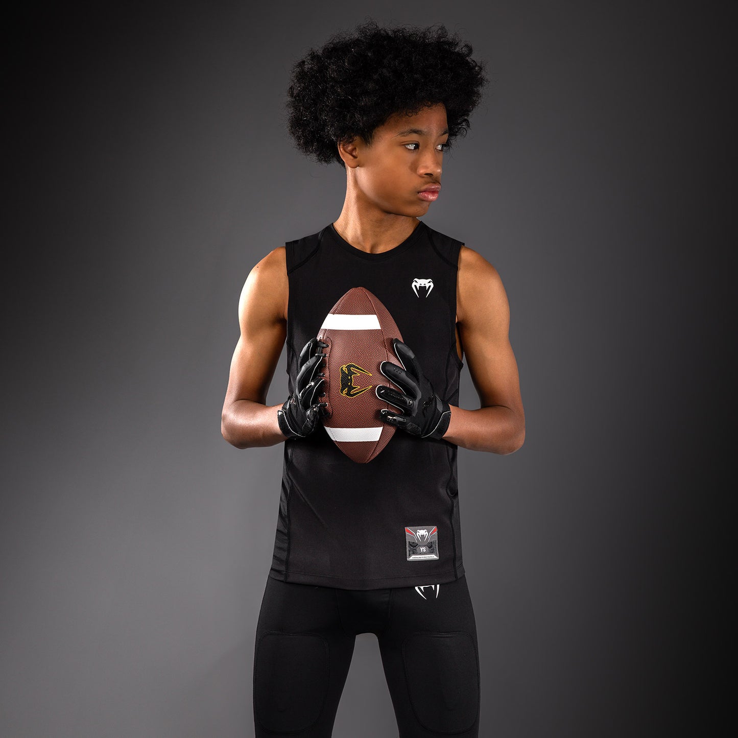 Venum Elite Kids Football Sleeveless Compression Jersey - Black