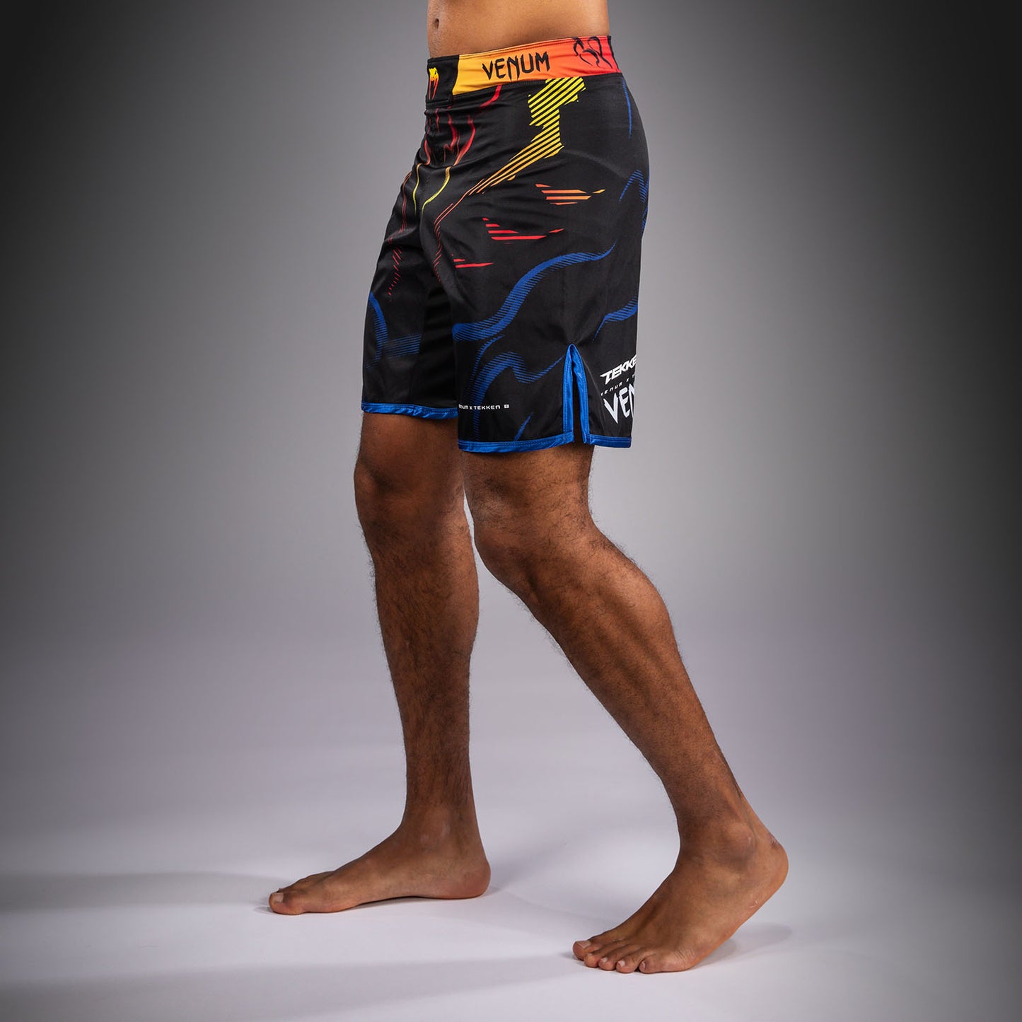 Venum x TEKKEN 8 Fight Shorts - Yoshimitsu - Black/Orange