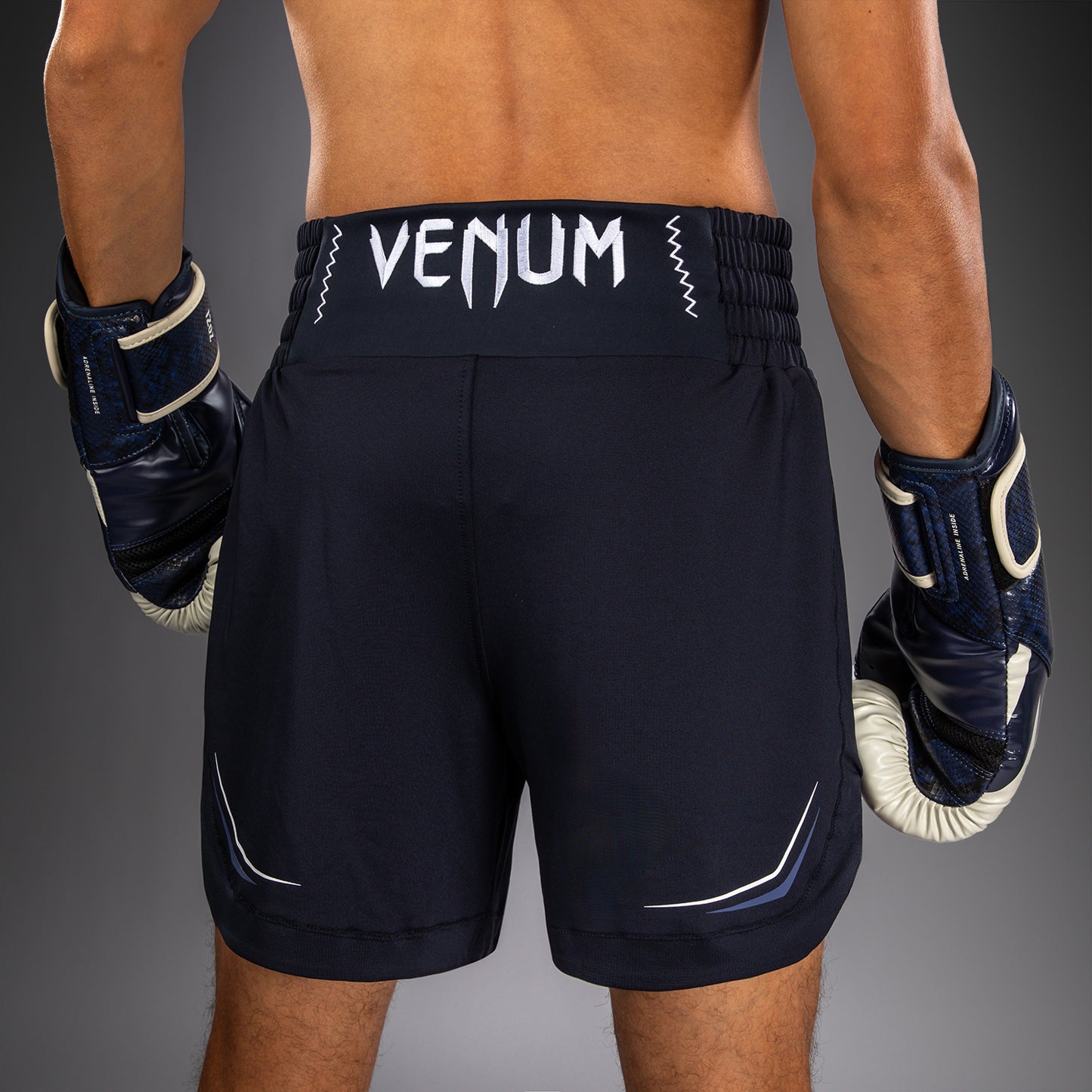 Venum G-Core Boxing Shorts - Navy Blue/White