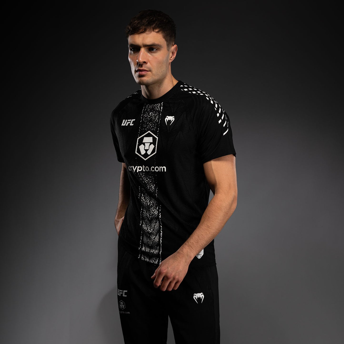 Men's UFC Zenith by Venum Black Authentic Fight Night Walkout Jersey Personalized