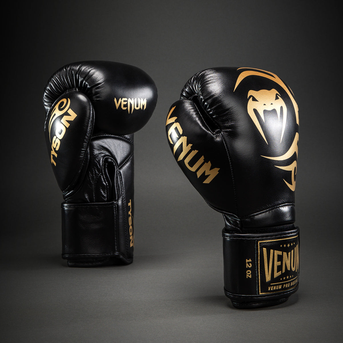 Venum Giant 2.0 Mike Tyson Pro Boxing Gloves - Black/Gold - Bag included