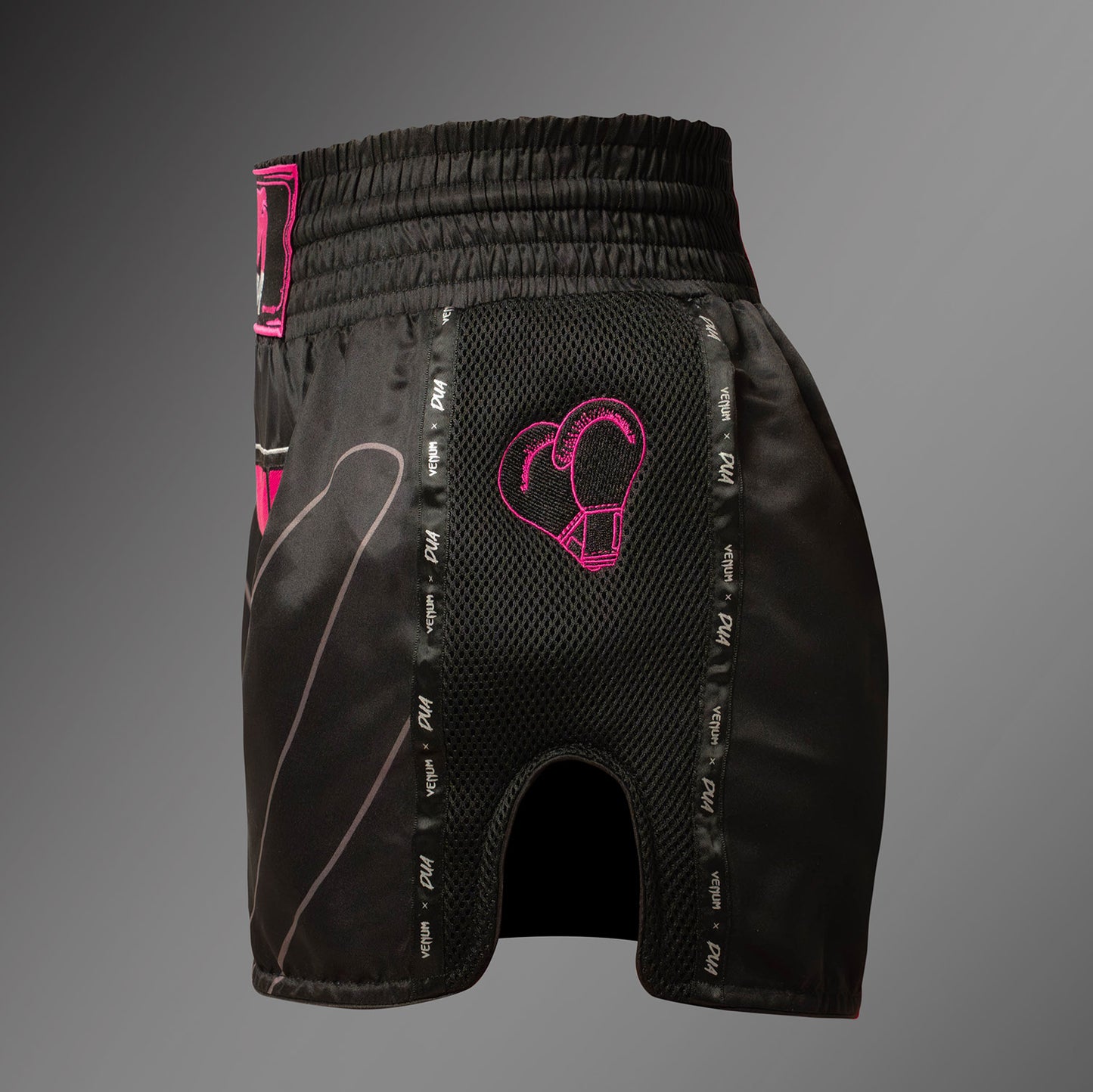 Venum x Dua Muay Thai Shorts - Black/Fuscia Pink