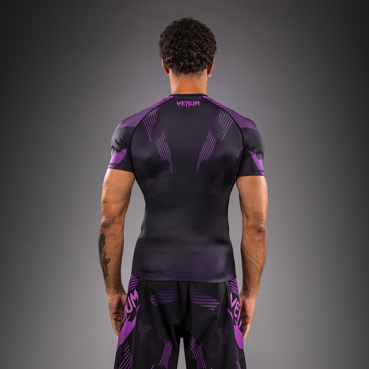 Venum No-Gi 6.0 Short Sleeve Rashguard - Black/Purple