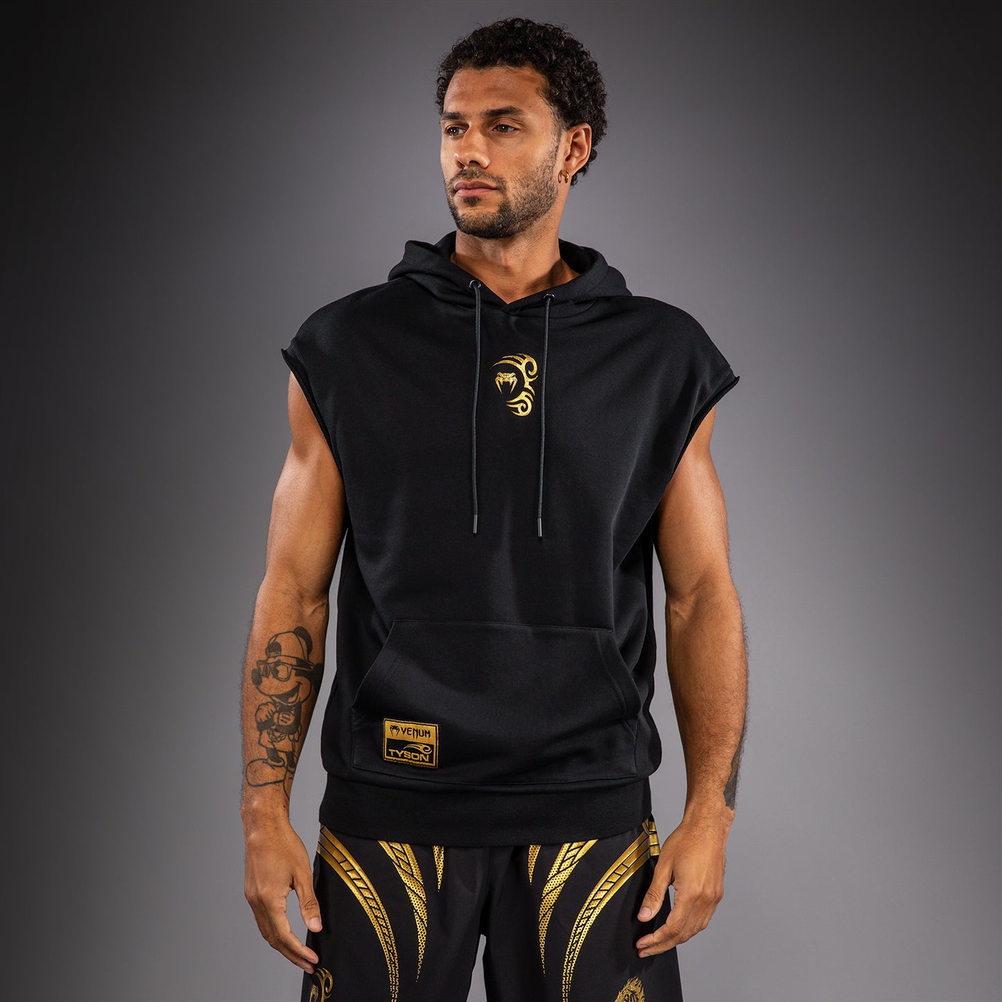 Venum x Mike Tyson Tiger Sleeveless Hoodie - Black/Gold