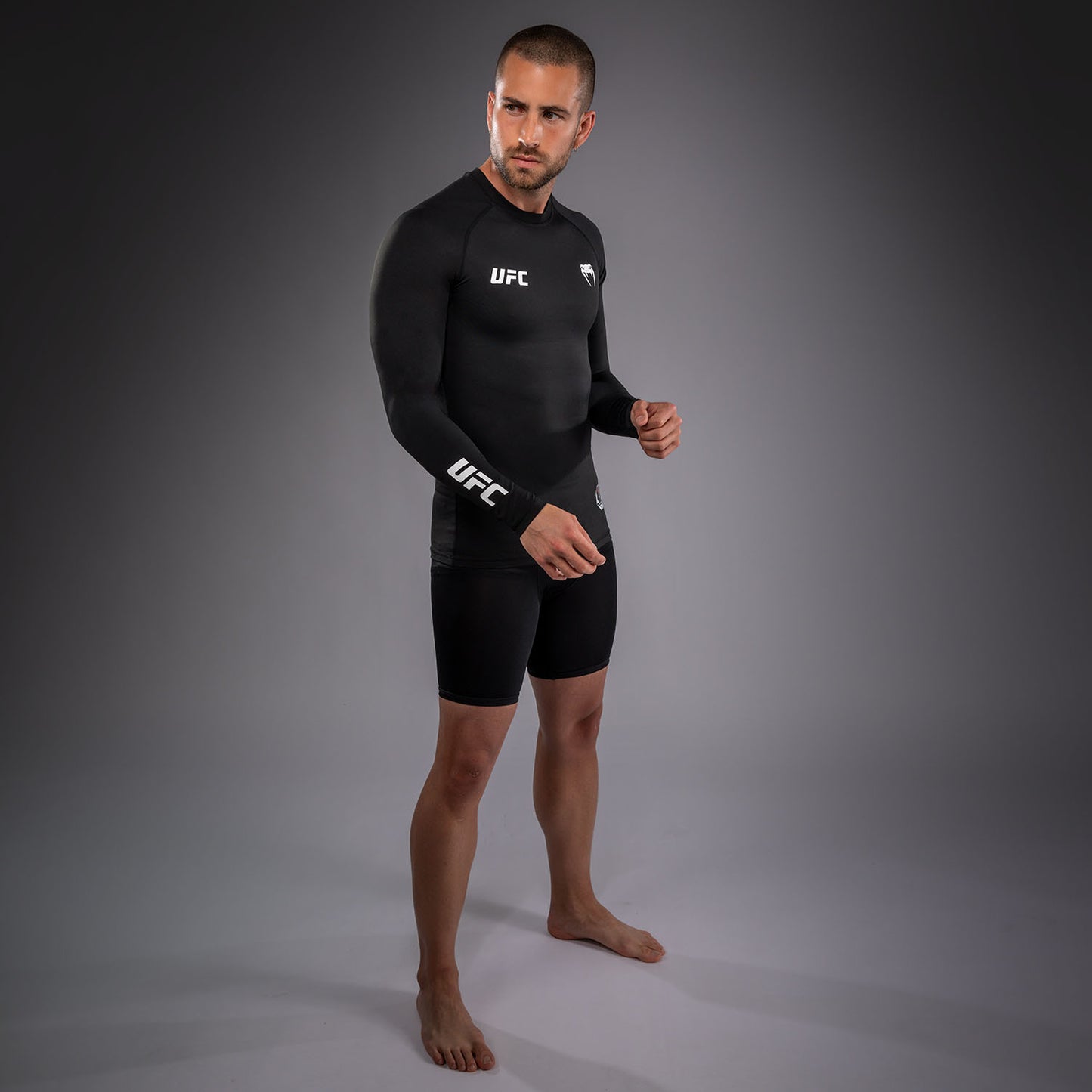 Venum UFC Unity by Venum Authentic Fight Week Men's Performance Long Sleeve Rashguard - Black