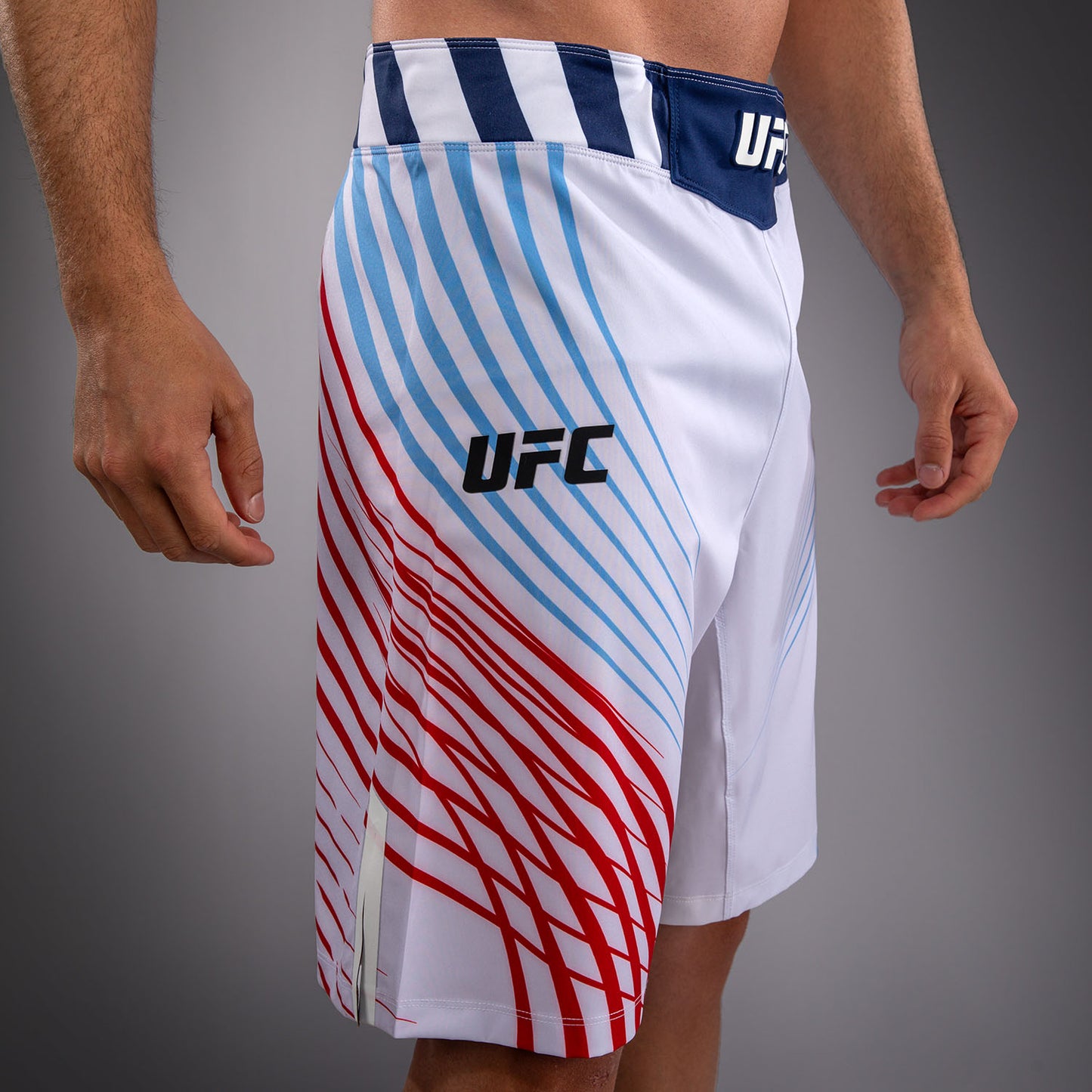 Men's Official UFC Freedom 250 by Venum White Authentic Fight Night Long Fit Fight Short