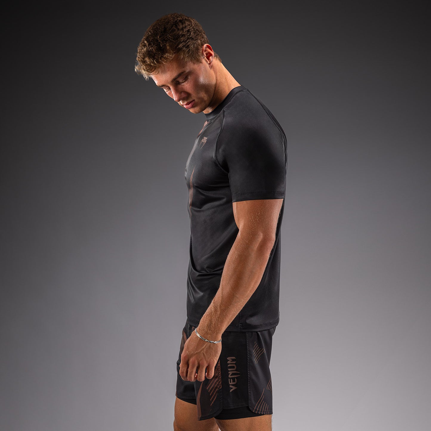 Venum No-Gi 6.0 Dry Tech T-Shirt - Black/Brown