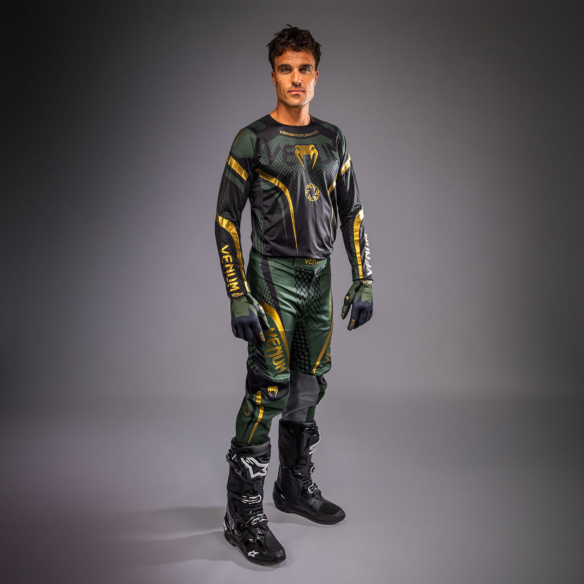 Venum MX Challenger Pants - Black/Green/Gold