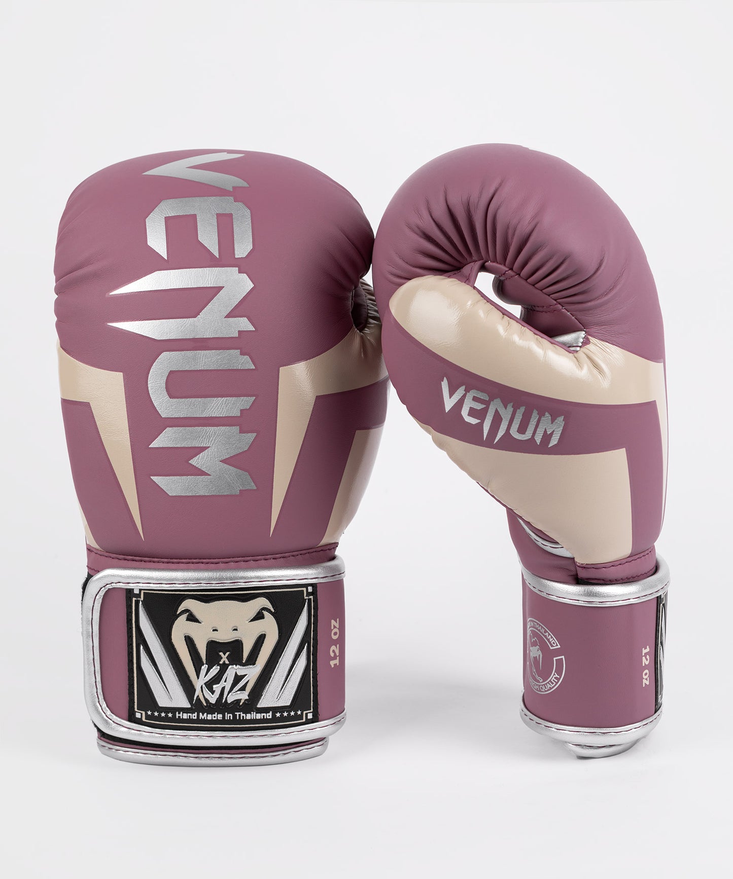 Kaz x Venum Boxing Gloves - Dusky Orchid/Silver