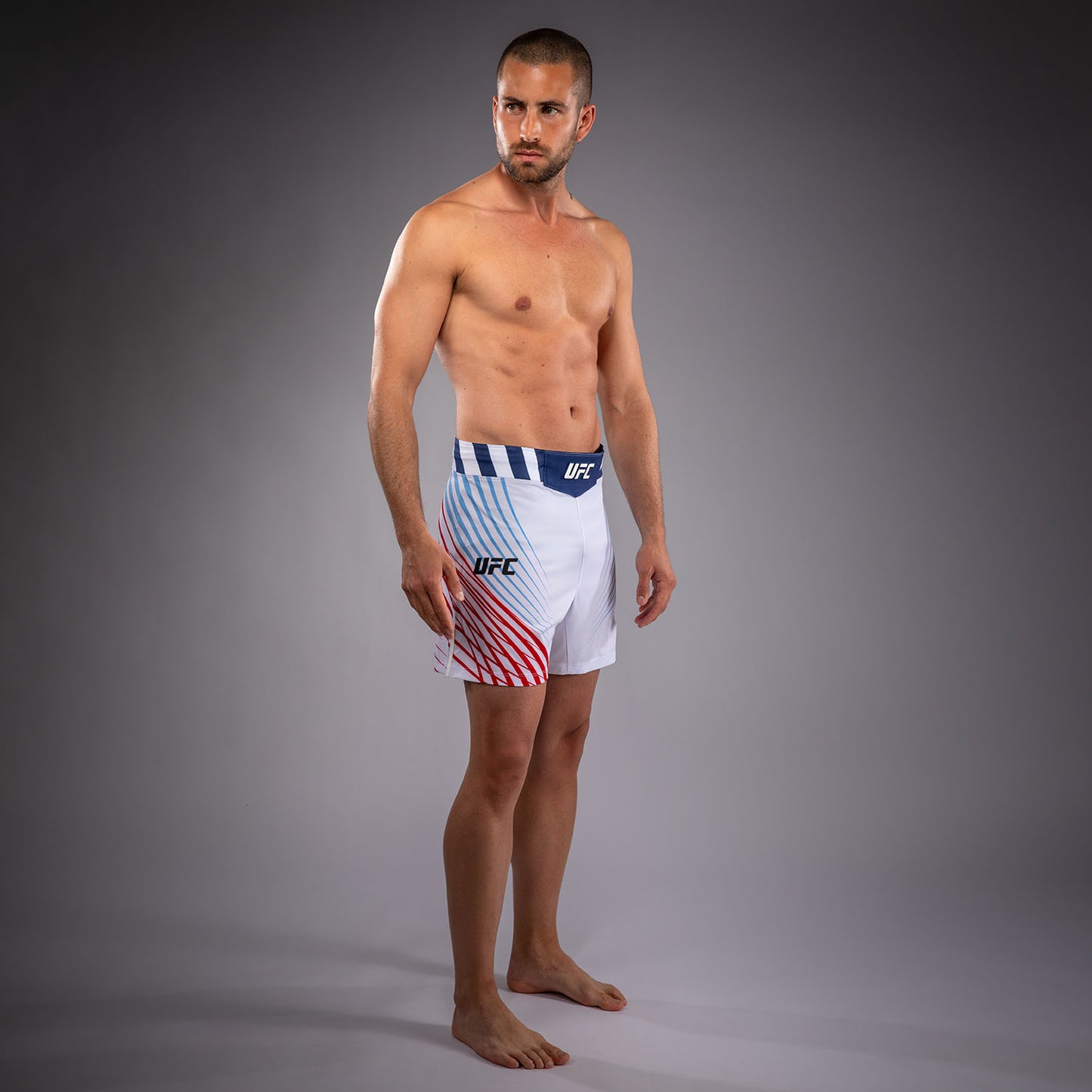 Men's Official UFC Freedom 250 by Venum White Authentic Fight Night Short Fit Fight Short
