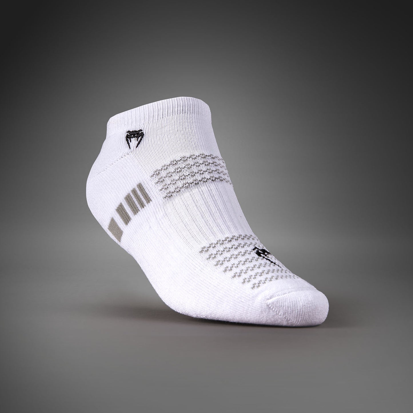 Venum Vector No-Show Socks 3 Pack - White/Grey