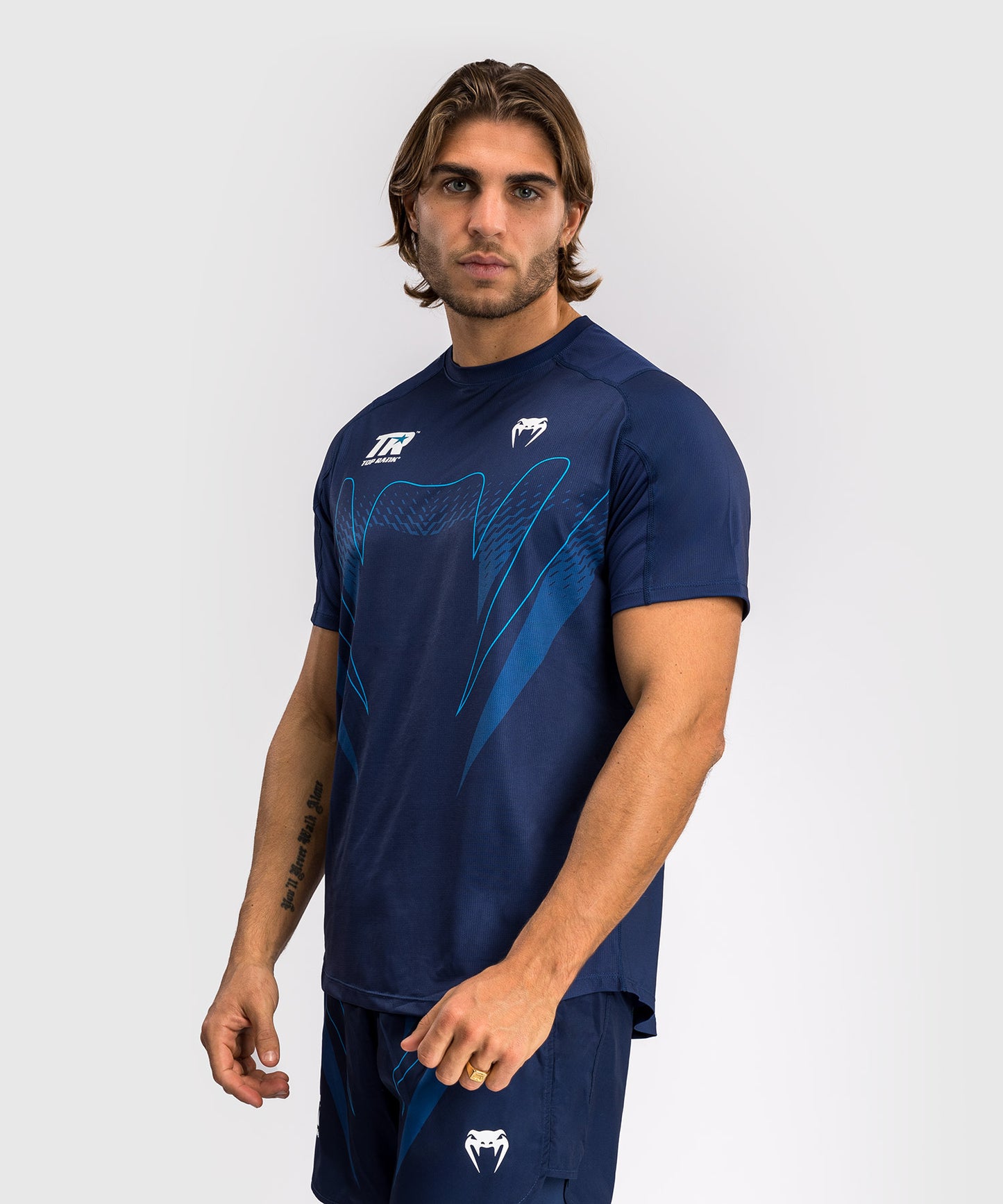 Venum x Top Rank Original Men's Dry Tech Shirt - Navy Blue