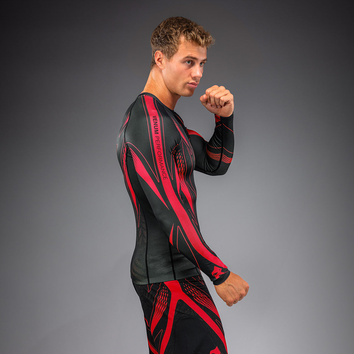 Venum Amazonia Reborn Long Sleeve Rashguard - Black/Red